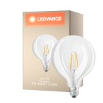 Ledvance Classic LED E27 Globe Fadenlampe Klar 7W 806lm - 827 Extra Warmweiß | Ersatz für 60W