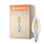 Ledvance Classic LED E14 TWisted Kerze Fadenlampe Klar 3.4W 470lm - 827 Extra Warmweiß | Ersatz Für 40W
