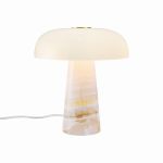 DFTP by Nordlux Tischlampe Glossy Marmor und Glas Rosa | 220mm - Geeignet für 1x E14