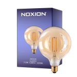 Noxion Lucent LED E27 Globe Fadenlampe Messing 125mm 7.2W 630lm - 822 Extra Warmweiß | Ersatz für 60W