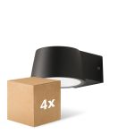 Mehrfachpackung 4x D'Lite Wandleuchte Lira Schwarz 7W 600lm 830 Warmweiß | IP54