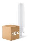 Mehrfachpackung 10x Ledvance Dulux-D LED 10W - 830 Warmweiß | 4-Pins - Ersatz Für 26W