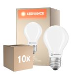 Mehrfachpackung 10x Ledvance Classic LED E27 Birne Matt 5.9W 806lm - 827 Extra Warmweiß | Dimmbar | mable - Ersatz Für 60W