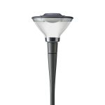 Philips LED-Straßenbeleuchtung Laterne City Charm Kegel BDS491 Grau 60W 7644lm 360D - 740 Kaltweiß | IP66 - Symmetrisch 
