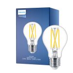 Philips Master LED E27 Birne Fadenlampe Klar 5.9W 806lm - 922-927 Dim To Warm | Höchste Farbwiedergabe - Dimmbar - Ersatz Für 60W