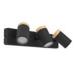 Eglo Deckenleuchte Consuma Schwarz, Braun | Geeignet für 3x GU10