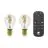 Doppelpack Eglo LED E27 Birne Messing Fadenlampe 7W 806lm - 822-865 Abstimmbares Weiß | Ersatz Für 60W