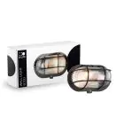 D'Lite Wandleuchte Ecco Schwarz Oval | IP44 - Geeignet für 1x E27