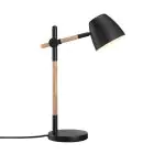 Nordlux Tischlampe Theo Metall und Holz Schwarz | Geeignet für GU10