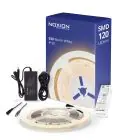 Noxion LED-Streifen Naga 5 Meter Komplettset - Smart Wifi - 24V - 120LEDs/m - 9.6W/m - 930 Warmweiß | 8mm - IP20 - Höchste Farbwiedergabe - SMD2835