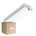 Mehrfachpackung 4x Bright Choice LED-Wand- und Deckenleuchte Weiß 3W 280lm - 830 Warmweiß | IP66