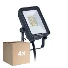 Mehrfachpackung 4x Philips LED-Scheinwerfer Ledinaire BVP167 10W 1200lm 110D - 830-840-865 CCT | IP65 - Symmetrisch