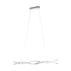 Eglo Pendelleuchte Lasana 2 Stahl Aluminium Chrom Weiß 35W 5300lm - 830 Warmweiß | IP20