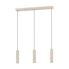 Eglo Pendelleuchte Caminia Stahl Geschliffen 3x4.7W 3x345lm - 830 Warmweiß | IP20 - Inkl. 3x GU10