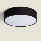Bright Choice LED-Deckenleuchte Rund Textil Schwarz | 500mm - Geeignet für 3x E27 – Max 40W