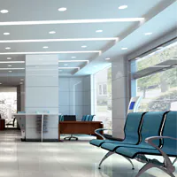 Bürobeleuchtung mit LED-Downlights